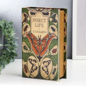 Сейф-книга дерево кожзам "Жизнь насекомых" 21х13х5 см