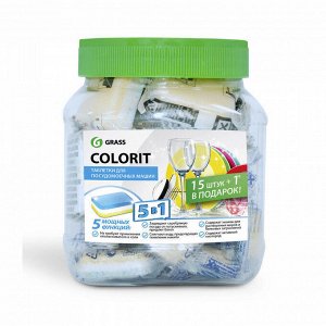 Таблетки для посудомоечной машины Colorit 5 в 1 16 шт