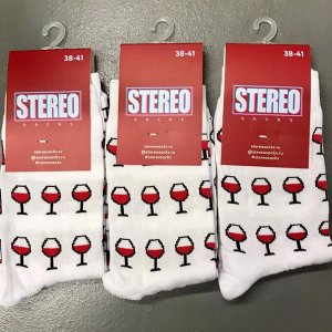 Stereo Socks 063 Носки женские с принтом бокал вина