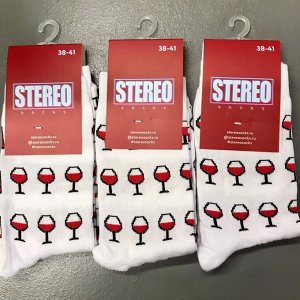 Stereo Socks Носки женские с принтом бокал вина