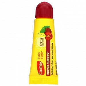 Carmex, Daily Care, увлажняющий бальзам для губ, вишня, SPF 15, 10 г (0,35 унции)