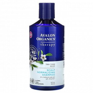 Avalon Organics, шампунь для нормализации состояния кожи головы, чайное дерево и мята, 414 мл (14 жидк. унций)