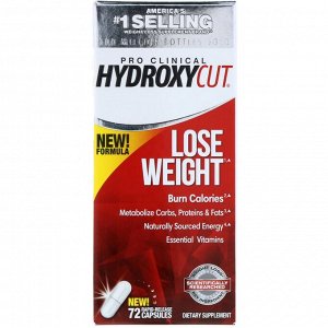 Hydroxycut, Pro Clinical Hydroxycut, для похудения, 72 капсулы с быстрым высвобождением