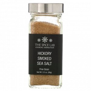 The Spice Lab, копченая морская соль с гикори, мелкозернистая, 99 г (3,5 унции)