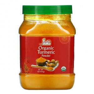 Jiva Organics, органический порошок из куркумы, 454 г (1 фунт)