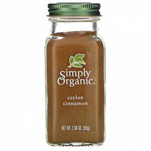 Simply Organic, Органическая цейлонская корица, 2,08 унций (59 г)
