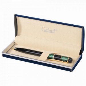 Ручка подарочная шариковая GALANT &quot;Granit Green&quot;, корпус черный с темно-зеленым, золотистые детали, пишущий узел 0,7 мм, синяя, 140393