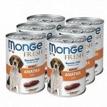 Monge Dog Fresh Chunks in Loaf консервы для собак мясной рулет из утки 400г