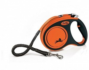 Flexi рулетка Xtreme L (до 65 кг) 5 м лента оранжевая
