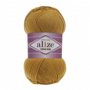 Пряжа Alize Cotton Gold Ализе Коттон Голд цвет №02 горчичный