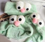 Повязка на голову, принт &quot;Глаза монстрика&quot;, цвет зеленый, 2 шт