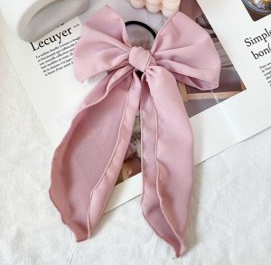Резинка для волос с большим бантом, цвет розовый