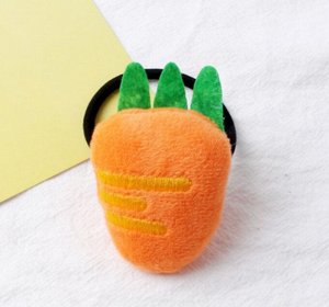 Резинка для волос с мягким декором в виде моркови