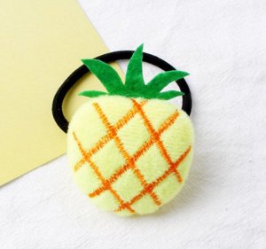 Резинка для волос с мягким декором в виде ананаса