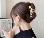 Крабик для волос в форме скелета рыбы, 2 шт