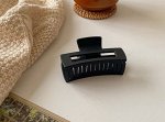Прямоугольный крабик для волос с отверстиями, цвет черный, 2 шт