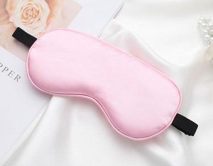 Шелковая маска для сна с отверстием для вкладыша, цвет светло-розовый