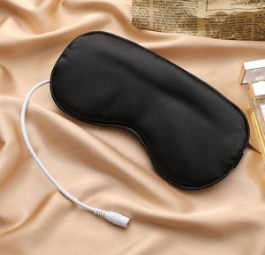 Маска для сна с USB и вкладышем с ароматом лаванды, цвет черный