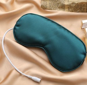 Маска для сна с USB и вкладышем с ароматом лаванды, цвет зелено-синий