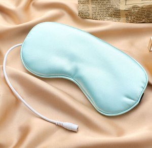 Маска для сна с USB и вкладышем с ароматом лаванды, цвет светло-голубой