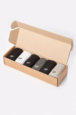 Однотонные классические мужские носки в подарочной упаковке, 6 пар.