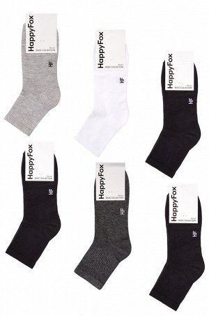 Однотонные классические мужские носки в подарочной упаковке, 6 пар.