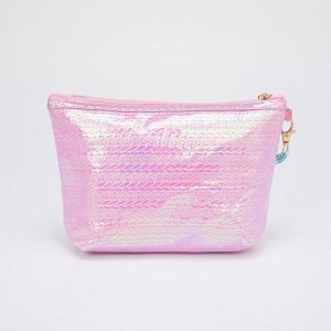 Косметичка-сумочка, отдел на молнии, с ручкой, цвет розовый, «Котята»