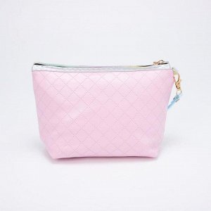 Косметичка-сумочка, отдел на молнии, с ручкой, цвет розовый, «Бабочки»