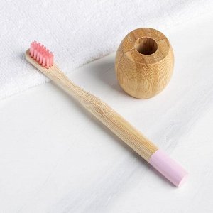 Зубная щетка с подставкой  "Розовые мечты", 4,3 ? 18,5 ? 4,3 см