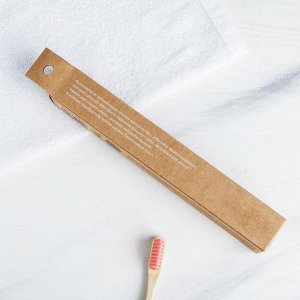 Зубная щетка в бамбуковом чехле "В стране чудес", 3,1 ? 24,1 ? 3,1 см