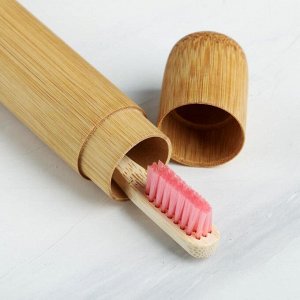 Зубная щетка в бамбуковом чехле «В стране чудес», 3,1 x 24,1 x 3,1 см