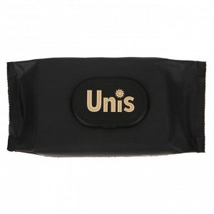 Влажные салфетки UNIS Black антибактериальные, с клапаном, 48 шт.