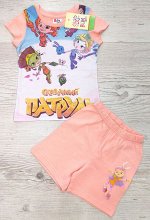 Костюм для девочки (футболка+шорты) УЗБЕКИСТАН (2-3-4-5)