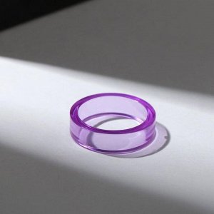 Кольцо пластик "Тренд", цвет фиолетовый, размер 17