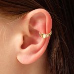 Серьга &quot;Каффа&quot; колечко ребристое, цвет золото