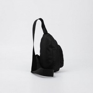 Рюкзак-слинг "Искусство", 15*10*26, отд на молнии, н/карман, регул ремень, черный