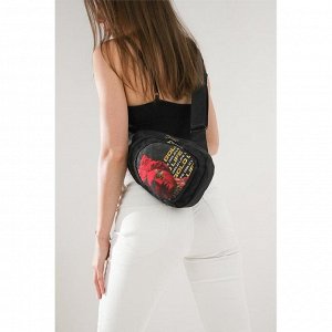 Рюкзак-слинг «Искусство» 15х10х26 см, отдел на молнии, наружный карман, регулируемый ремень, чёрный