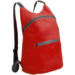 Складной рюкзак Barcelona красный, в слож.виде:17x9,5x4см; в разлож. виде:17x26,5x11см