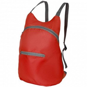 Складной рюкзак Barcelona красный, в слож.виде:17x9,5x4см; в разлож. виде:17x26,5x11см