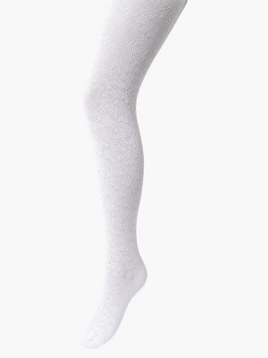 Колготки для девочки с ажурным рисунком по всей длине ножки 2 штуки