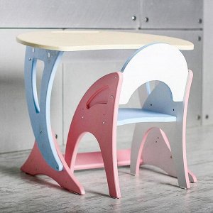 Набор мебели регулируемый «Парус «, стол, стул, цвет розово-голубой