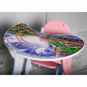 Набор мебели «Космошкола», стол-парта, стул, цвет розово-голубой