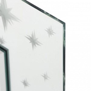 Зеркало, 80х60 см фацет + декор зеркало серебро