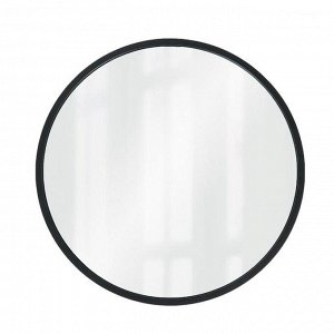 Зеркало "Мун черный", d=60 см, в раме, круглое