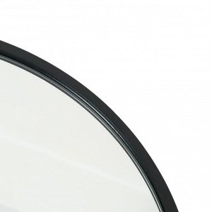 Зеркало "Мун черный", d=60 см, в раме, круглое