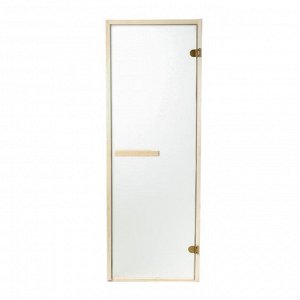 Дверь для бани и сауны стеклянная «Сатин» 190 x 70 см, 2 петли, 6 мм