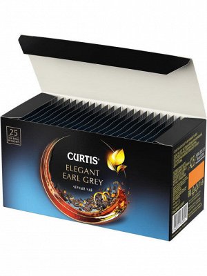 Чай Curtis Elegant Earl Grey 1.7*25пак  черный с бергамотом и цедрой цитрусовых