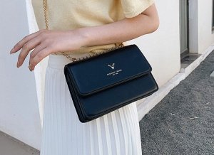 Женская сумка-мессенджер, логотип "Олень", цвет черный