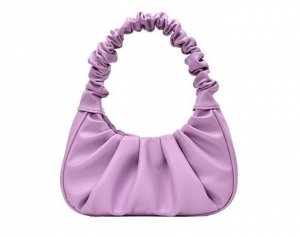 Женская сумочка, декор в виде сборки, цвет фиолетовый