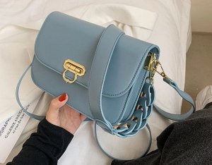 Женская плотная сумочка-мессенджер, цвет синий